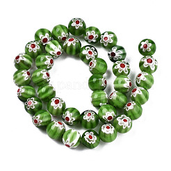 Fili di perline di vetro millefiori fatto a mano&nbsp;LK-T001-10I