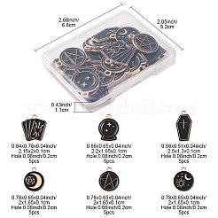 30шт 6 стиля подвески из сплава с эмалью&nbsp;ENAM-FS0002-62