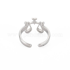 Anello aperto con polsino in acciaio inossidabile 304 anti-ossidazione 12 costellazioni/segni zodiacali per donna&nbsp;RJEW-S405-156P-B