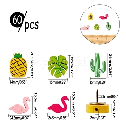 Plantes et animaux punaises en bois&nbsp;AJEW-WH0014-66