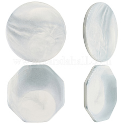 2 sottobicchiere in porcellana con motivo marmorizzato&nbsp;AJEW-CP0009-18A