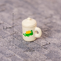 ミニチュア装飾品  マイクロランドスケープホームドールハウスアクセサリー  小道具の装飾のふりをする  セラミックスープカップ  11x10mm&nbsp;PW-WGE9DFE-05