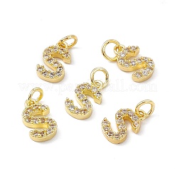 Настоящие 18к позолоченные латунные подвески с микропаве KK-E068-VB452-S
