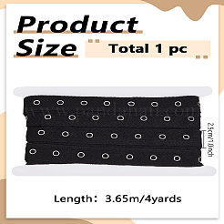 Ruban à chevrons en polyester avec garniture en alliage et bouton-pression&nbsp;DIY-LP0003-67A