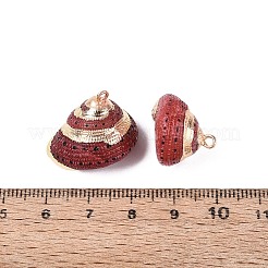 Galvanisierte Anhänger aus natürlichen Muscheln&nbsp;BSHE-Q020-01