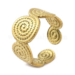 Круглые открытые манжеты из нержавеющей стали 304 для женщин&nbsp;RJEW-M019-49G