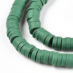 Плоские круглые бусинки распорки ручной полимерной глины CLAY-R067-4.0mm-46-1