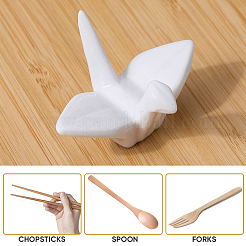 Supports de baguettes en céramique de grue de papier&nbsp;DJEW-WH0058-12A