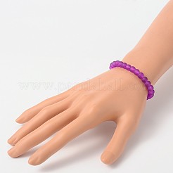 Эластичные матовые стеклянные бусины детские браслеты на детский день BJEW-JB01768