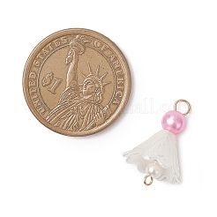 11 шт. 11-цветные подвески-соединители из АБС-пластика и акрила в виде искусственного жемчуга PALLOY-JF04228