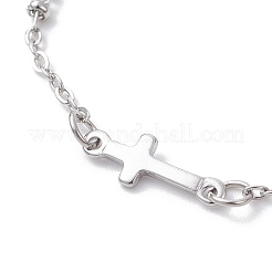 Изготовление браслета из цепочек с поперечными связями из нержавеющей стали 304 AJEW-JB01380-02