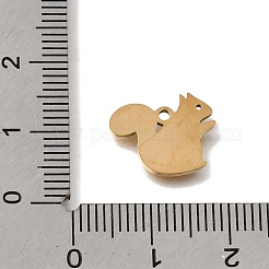 ステンレススチールチャーム201個  リスのチャーム  18KGP本金メッキ  12x14x1mm  穴：1.3mm&nbsp;SA-CBA5D64-10G