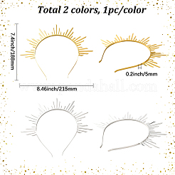 2 шт. 2-х цветные литые резинки для волос OHAR-CY0001-04