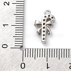 Pendentifs en laiton micro pavé de zircones cubiques de la série Noël&nbsp;KK-Q010-01P-02