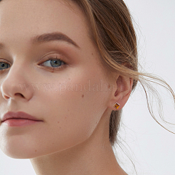 60 шт. 925 круглые плоские серьги-гвоздики из стерлингового серебра&nbsp;STER-DC0001-65