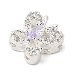 Латунные микро проложить кубического циркония бусы KK-K297-34A-S