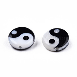 Бусины с принтом из натуральных пресноводных ракушек SHEL-N026-207B-01