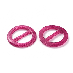 Fermoirs plats ronds en résine&nbsp;CRES-WH0013-15H