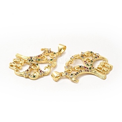 Латунные микро проложить кубического циркония подвески&nbsp;KK-H441-37LG