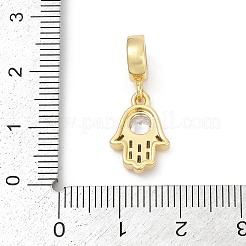 Латунный микропаве кубический цирконий европейский подвесной шарм KK-U062-24G