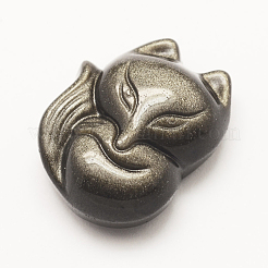 Натуральные золотистые обсидианные подвески&nbsp;G-G660-12