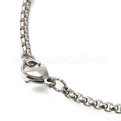 Collane con ciondolo a forma di carte da gioco in lega di cristallo pieno e strass&nbsp;NJEW-R001-01P-01