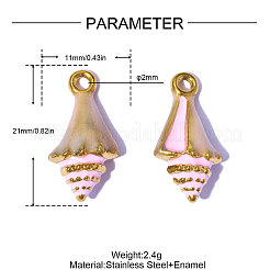 Anhänger aus Edelstahl 304&nbsp;STAS-OY015-15G