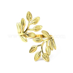 Открытое манжетное кольцо из нержавеющей стали 304 с ионным покрытием (IP)&nbsp;RJEW-L109-051G