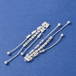 Laiton micro pave clair zircone cubique grands pendentifs&nbsp;CU-CBAEC99-01S