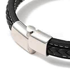 Браслет из нержавеющей стали 304 с узелковыми звеньями и магнитной застежкой BJEW-C021-26P