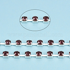 Strassketten aus versilbertem Messing&nbsp;CHC-N020-12B-04