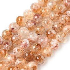 Нити из нагретых натуральных цитриновых бусин&nbsp;G-A262-A01-10mm-01