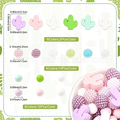 66 шт. Набор бусин из силикона и смолы 9 цветов&nbsp;FIND-YW0011-43