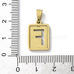 Pendentifs alphabet en acier inoxydable 304&nbsp;STAS-S152-01G-F