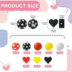 Пищевые экологически чистые силиконовые бусины&nbsp;SIL-YW0001-41