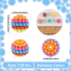 150 шт. Непрозрачные акриловые бусины&nbsp;FIND-SC0014-48