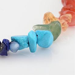 Chakra perles en bois bracelets extensibles&nbsp;BJEW-JB02327