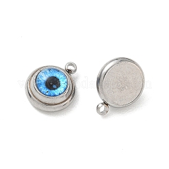 Bedruckte Anhänger aus Edelstahl 304 und Glas&nbsp;STAS-Q119-21P-01