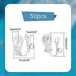 Латунные серьги с клипсами KK-PH0026-19S