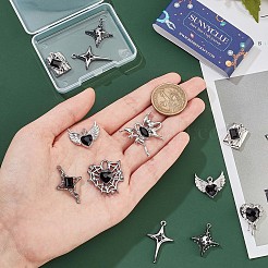 16 шт. 8 стильные подвески из сплава с покрытием из стекла FIND-SC0005-03