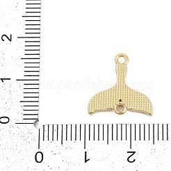 Подвески-коннекторы в виде хвоста кита из латуни и синтетического опала KK-I723-46G