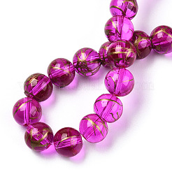 Смешанные окрашены круглый бисер пряди&nbsp;DGLA-X0002-8mm