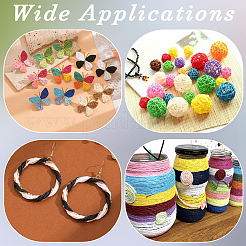 3 пачка 3-х цветного витого бумажного шнура&nbsp;DIY-CP0012-06B