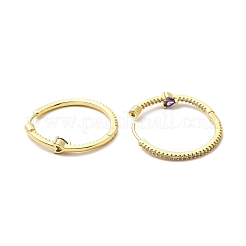 Серьги-кольца с кубическим цирконием в форме сердца&nbsp;EJEW-G327-01G