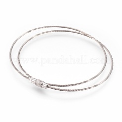 Fabrication de bracelets enroulés en acier inoxydable 304 résistant au ternissement&nbsp;BJEW-I267-004B
