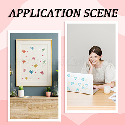 6 шт. 6 стиля ПВХ пластиковые водонепроницаемые декоративные наклейки этикетки DIY-SP0004-92