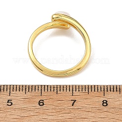 Verstellbare offene Manschettenringe aus Messing mit Mikropavé und Zirkonia&nbsp;RJEW-JR01088-01