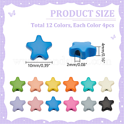 48шт бусины из сплава 12 цветов FIND-PH0020-03