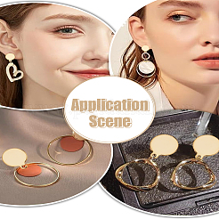 12 шт. 2 цвета фурнитура для сережек-гвоздиков из нержавеющей стали 304&nbsp;STAS-LP0001-76