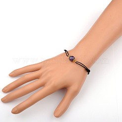 Драгоценный камень регулируемая ссылка браслеты&nbsp;X-BJEW-JB01554-05